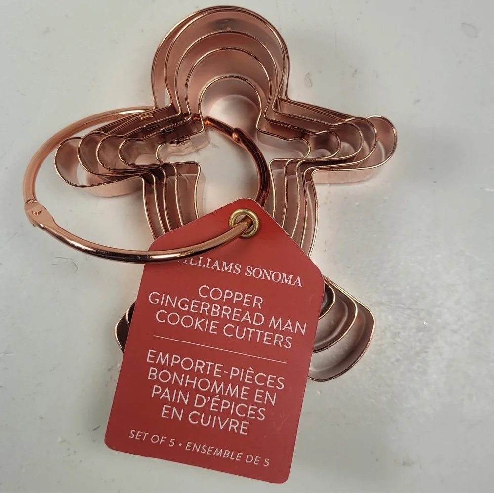 Williams Sonoma Copper Cookie Cutters Set